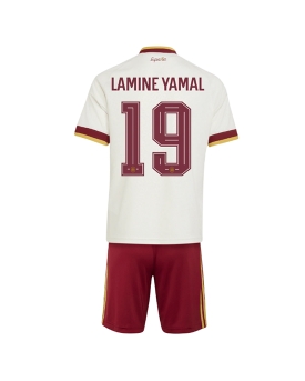 Billige Fotballdrakt Spania Lamine Yamal #19 Replika Bortedraktsett Barn VM 2026 Kortermet (med bukser)